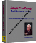 LitigationReady&trade; Lawyer's trial notebook